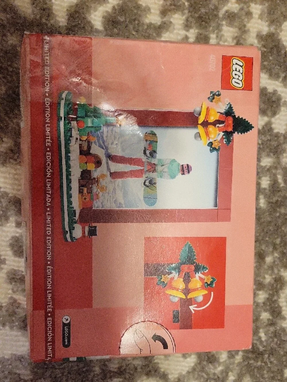 LEGO Pink Holiday Photo Frame with Yellow and Green Accents